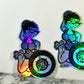 Holographic Pin Up Sticker 5x6.5in