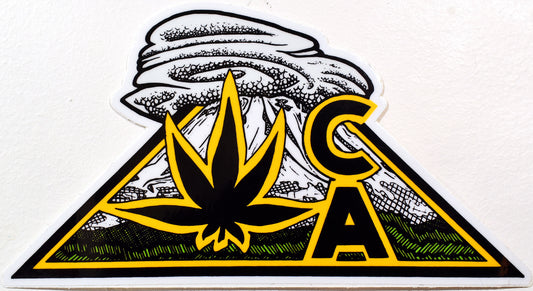 Weed, California Unofficial Logo Sticker 5.25x3in