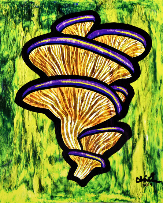 "Oyster Mushrooms" Print 8x10in