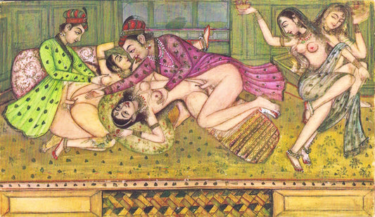INDIAN EROTIC ART oversize postcard