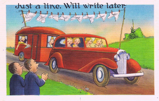 WILL WRITE LATER vintage postcard