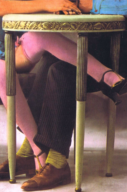 PARISIAN STOCKINGS vintage postcard