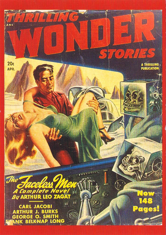 THRILLING WONDER STORIES vintage postcard