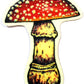 AMANITA MUSCARIA glow in the dark sticker 2.5x3