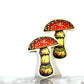 AMANITA MUSCARIA glow in the dark sticker 2.5x3