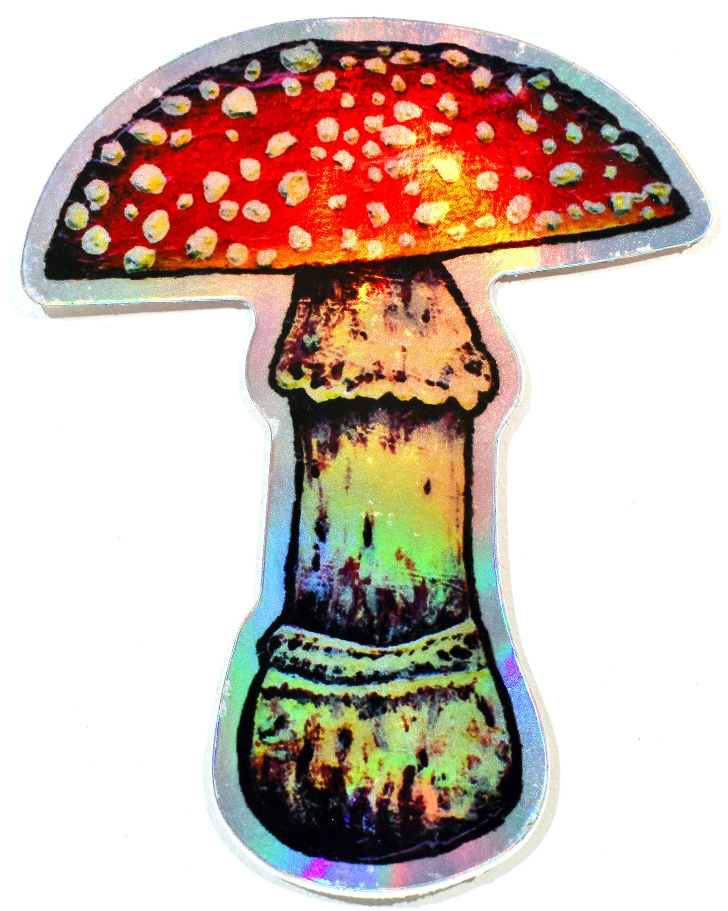 AMANITA MUSCARIA holographic sticker 2.75x3.5