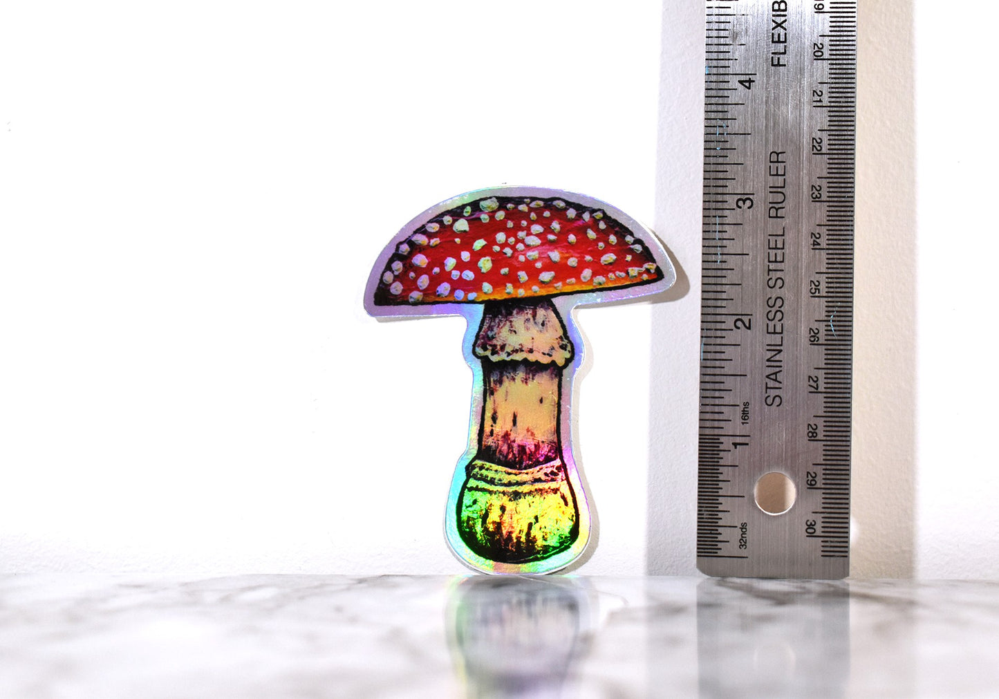 AMANITA MUSCARIA holographic sticker 2.75x3.5