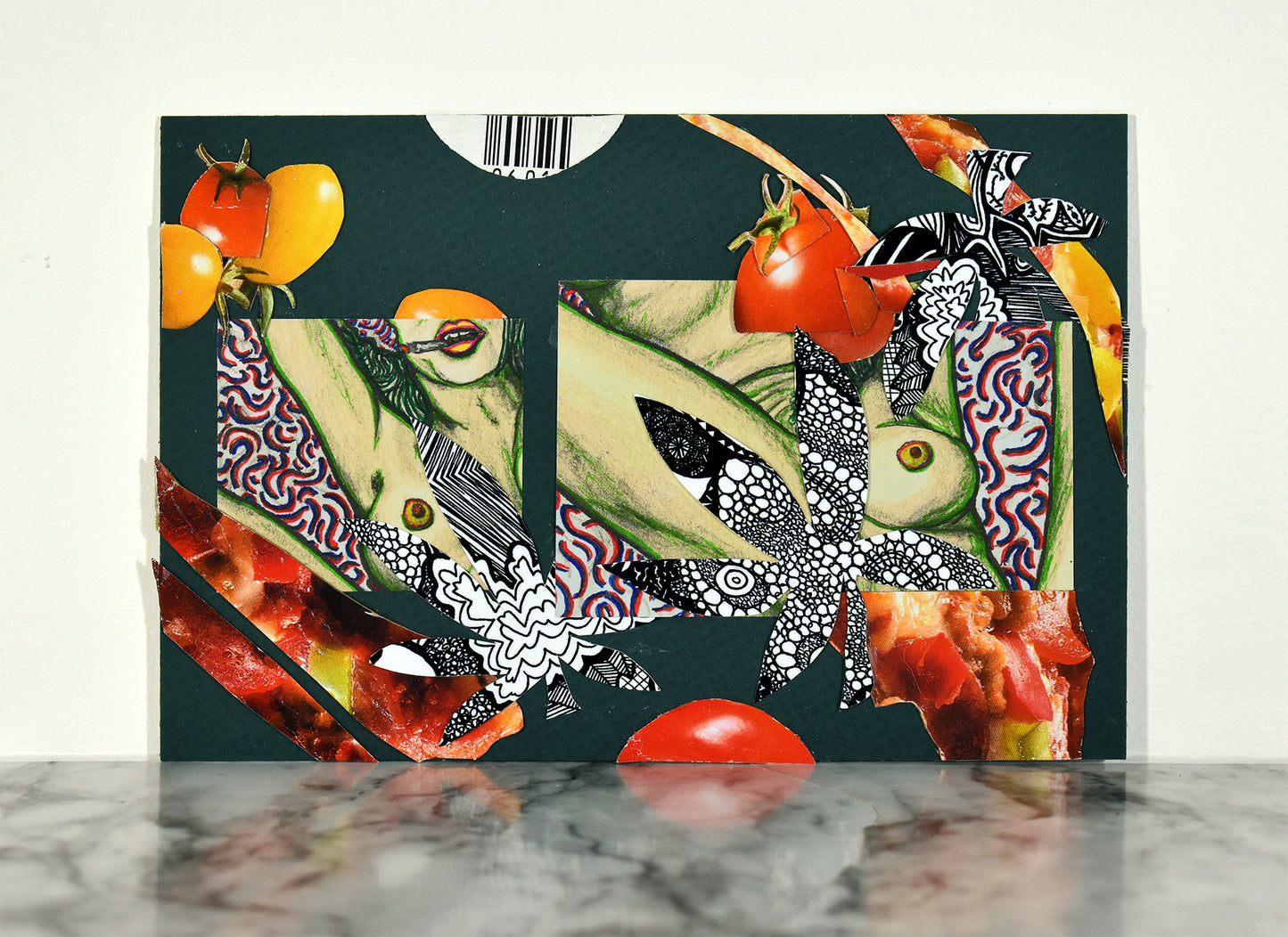 "Tomatoes" Collage 6x4in